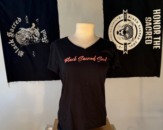 Black Sacred Soul Pink Lettering